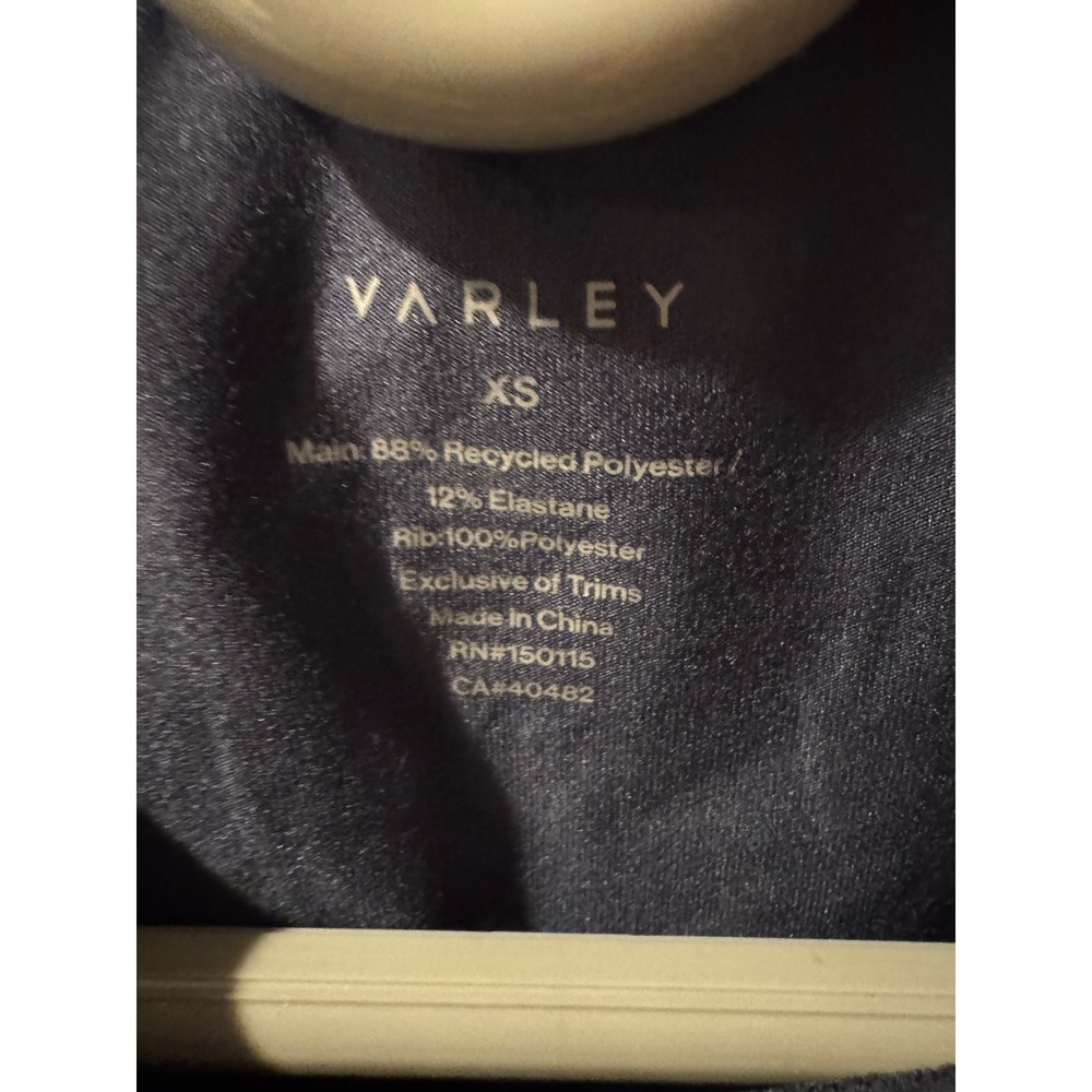 Varley Womens Navy Blue Striped Trim Sleeveless Athletic Tank Top XS - Picture 2 of 4